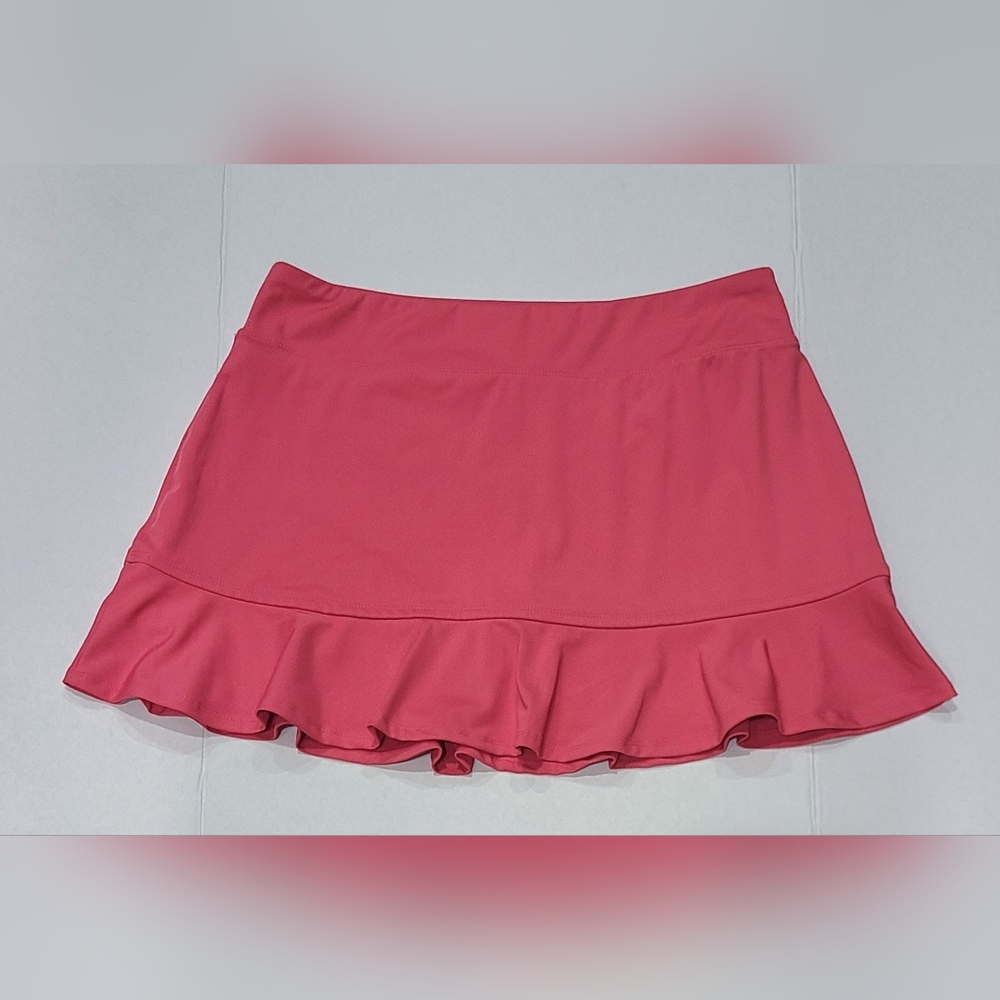 Tommy Bahama Golf Berry Pink Ruffle Hem Active Skort Sz XL - Picture 5 of 14